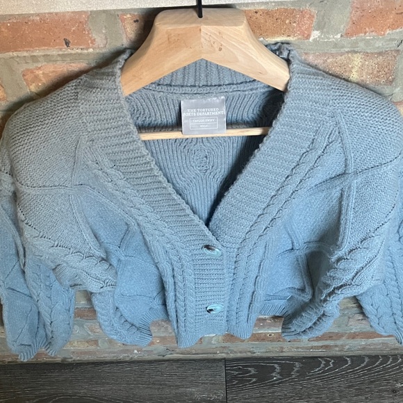 Taylor Swift The Tortured Poets Department gray button-down cardigan. - Picture 2 of 15